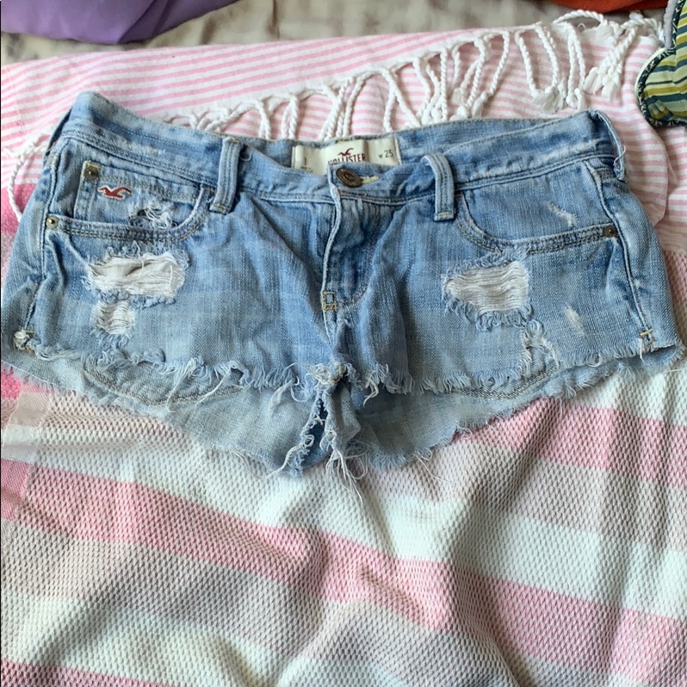 Destroyed Hollister jean shorts